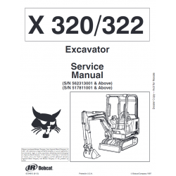 Instrukcje serwisowe + dokumentacja warsztatowa Bobcat X320 x322 320 320L 322 - DTR + service manual